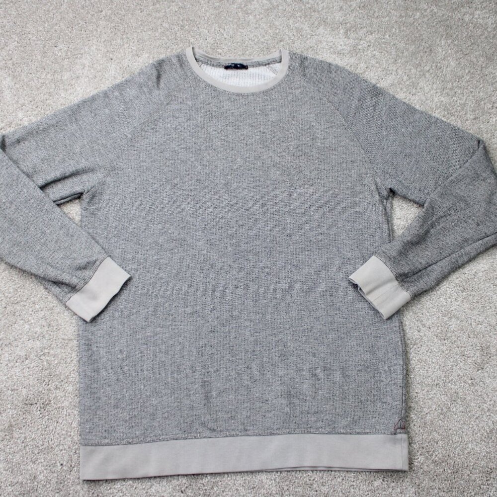 Benson Knit Sweatshirt Mens XL Gray Cotton/Poly/Viscose L/S Pullover‎ Sweater